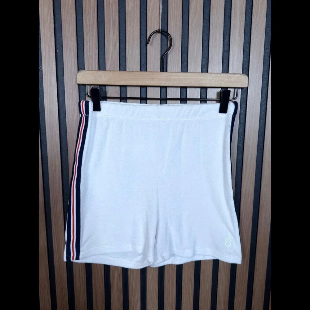 Free People Shorts Small Womens White Terry Cloth 3